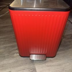 Red Trash Can