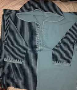 Blue Moroccan Jelaba sizeM/L.Used Once