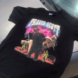 Travis Scott la flame rodeo tour shirt