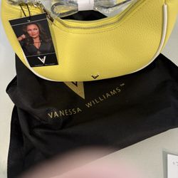 VANESSA WILLIAMS YELLOW CRESCENT  BAG