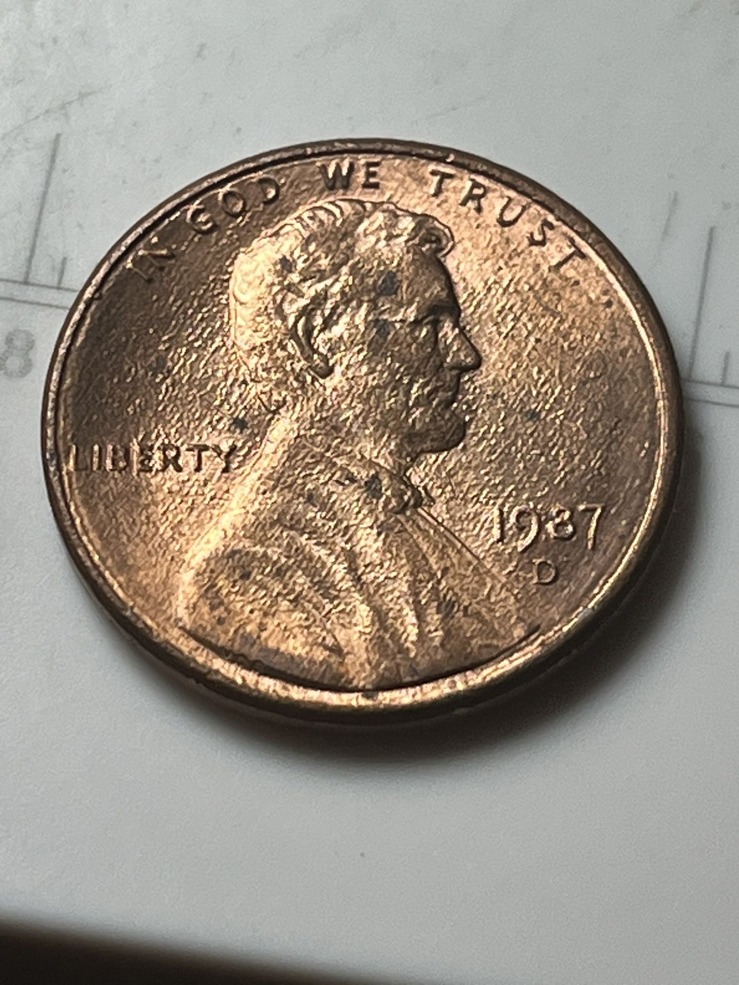 6 /penny 1987 D Doubles