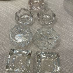 < Vintage Mixed Glass Open Salt cellars