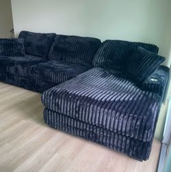 Oversized Black Sectional