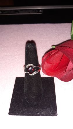Garnet ladies ring