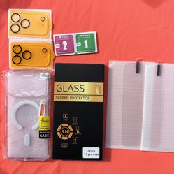 iPhone 17 Pro Max phone case + screen and camera protector