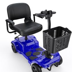 ENGWE 4 Wheel Powered Mobility Scooter for Seniors Adults, Electric Wheelchair with 15.5Miles Range Max 6.2MPH & 24V 12AH Battery, Slope Safety Mechan