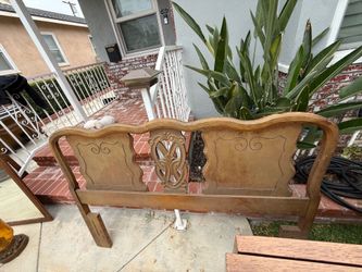1970 solid wood headboard