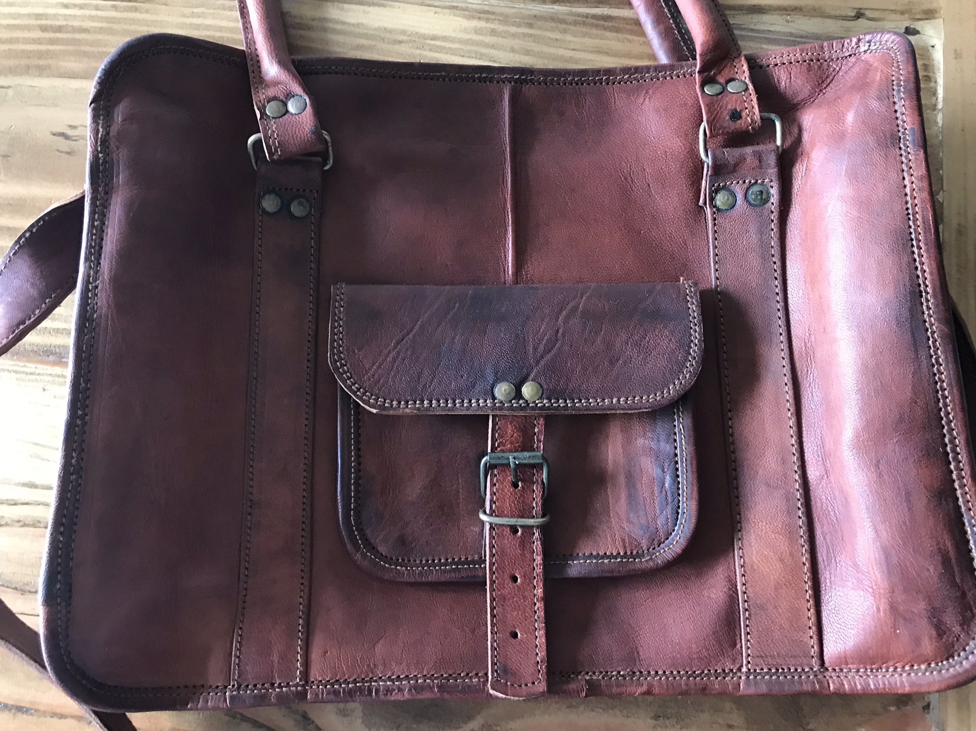 Laptop / book LEATHER bag