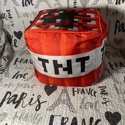 #89 Minecraft TNT Red 12x12 Cube Squishy Throw Beanbag Pillow