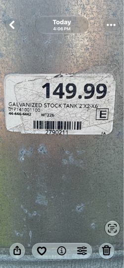 Tarter 2 ft. x 2 ft. x 6 ft. Oval Galvanized Stock Tank (Model WT226)