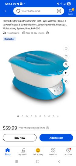 NEW Homedics ParaSpa Plus Paraffin Bath,  Wax Warmer , Bonus 3 lb Paraffin Wax 