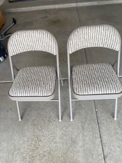 Padded Folding Chairs Set of 2
