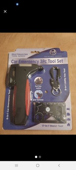 Car Emergency Tool Set and Front License Plate Holder