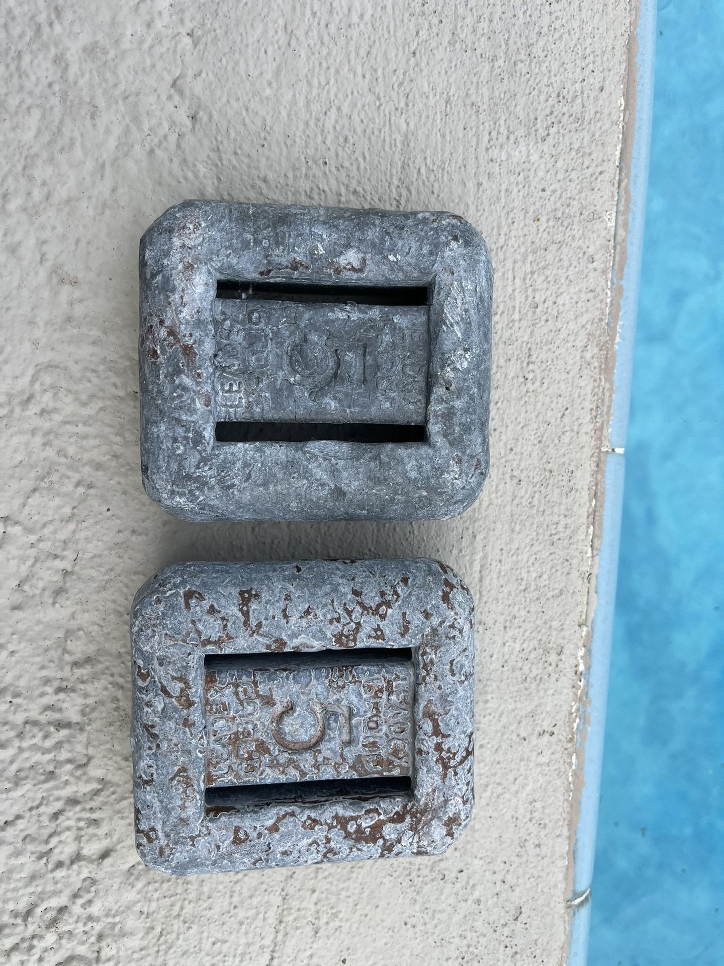 (2) 5 LB Leadex Dive Weights Scuba Diving