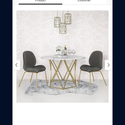 CosmoLiving Elle Round Dining Table