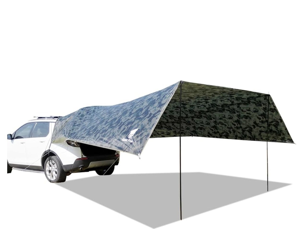 Large Car Awning Tarp for Camping Backpacking Tarp SUV Tailgate Truck Canopy Sun Shade Waterproof Outdoor Rear Vehicle Awning Shelter for Van, MPV, Ca