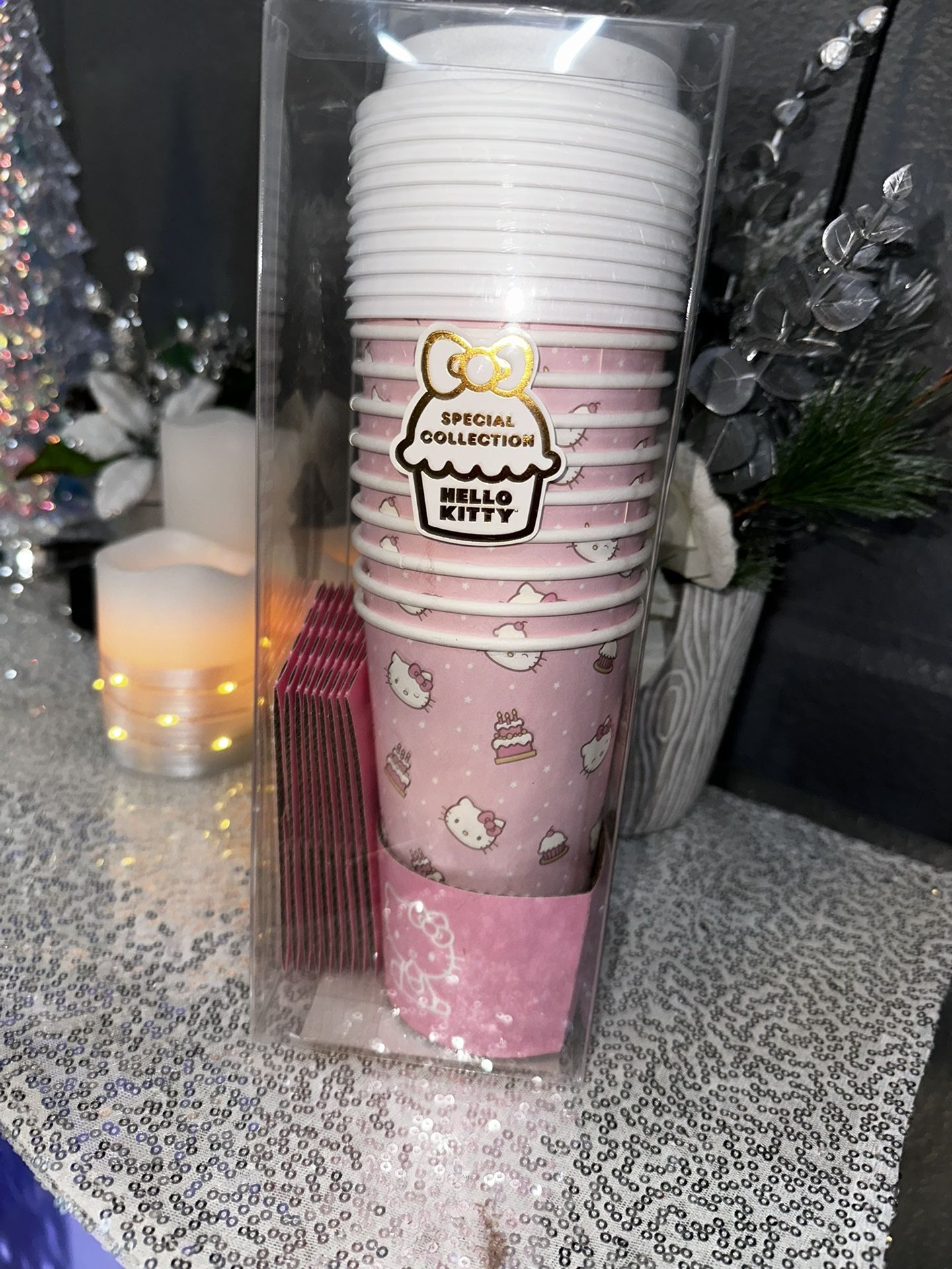 Hello Kitty Coffee Cups With Pink Sleeve