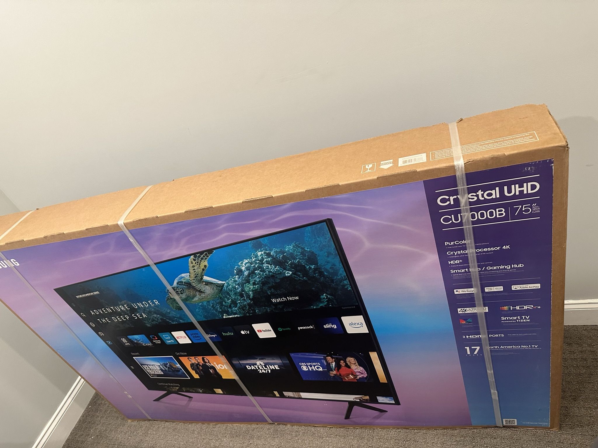 Samsung 75" class CU7000 Crystal UHD 4K Smart TV