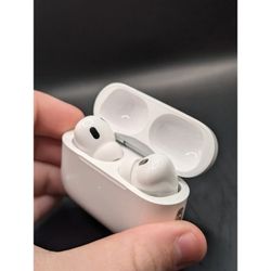 Apple AirPods Pro with active noise cancellation. Includes charging case and ear tips for a perfect fit