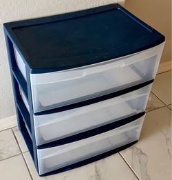 Sterilite 3-Drawer Wide Plastic Storage Cart / Organizer