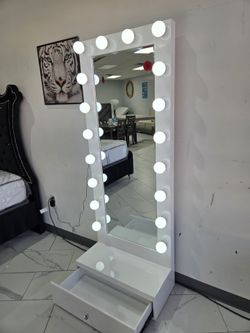Full body mirror and drawer