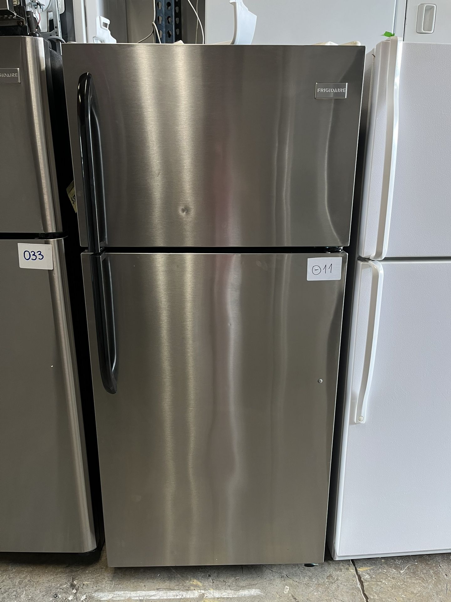 Frigidaire Top And Bottom Refrigerator In Stainless Steel