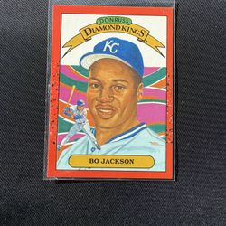 1990 Donruss Bo Jackson Diamond Kings Baseball Card #1 Royals OF High-Grade NM