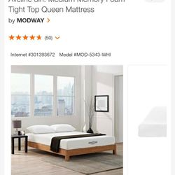 Queen 8in Memory Foam Mattress
