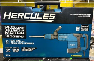 Hercules 14.5A 120V Corded SDS-Max Demolition Hammer Kit HE36 #56843