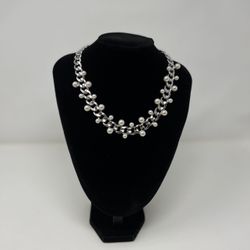 Silver color steel necklace