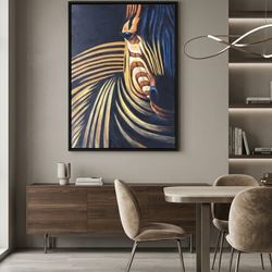 Modern zebra oil painting 