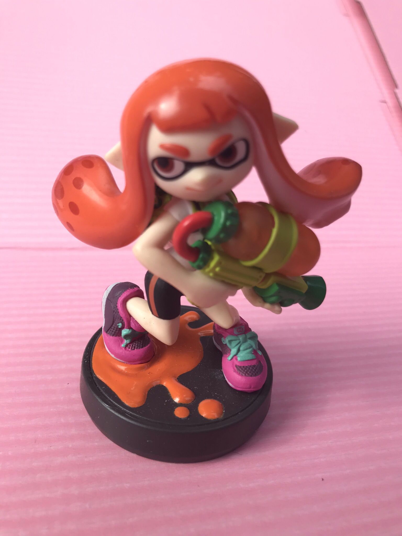 Nintendo Splatoon Amiibo Squid Kid Orange Girl