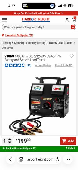 Viking battery charger and battery testor