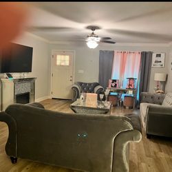 3 Pc grey Living Room Set