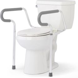 Medline Guardian Toilet Safety Rail - Adjustable Height, Robust & Reliable, Ideal for Medical Patients, Hospitals, Nursing Homes