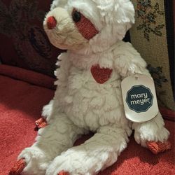 VALENTINS DAY  NEW MARY  MEYER  "BE MINE PUTTY SLOTH"  SOFT  PLUSH  ANIMAL TOY  10" INCHES 