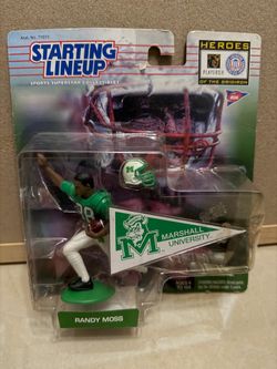 1999 RANDY MOSS Marshall Herd pennant Starting Lineup Minnesota Vikings NCAA