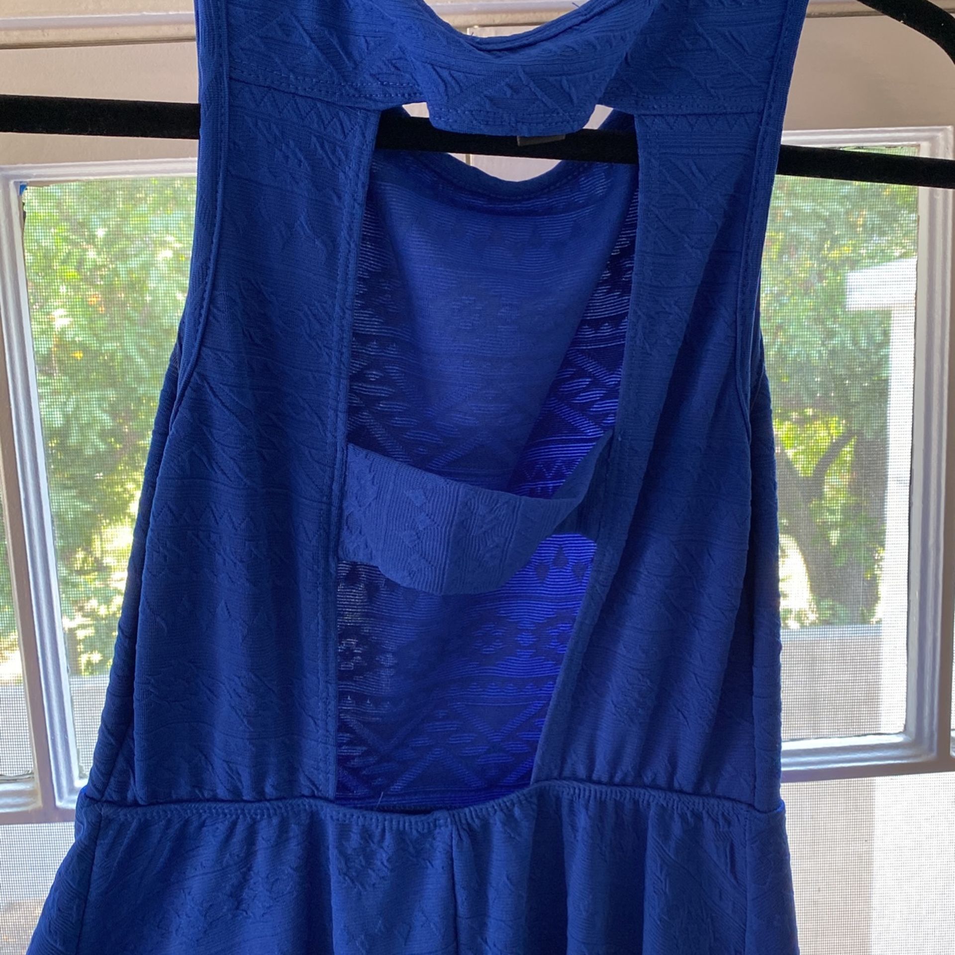 Royal Blue Forever 21 Open Back Dress Size M