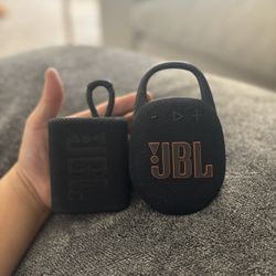 JBL Go 3 And JBL Clip 4 Black Portable Bluetooth Speakers