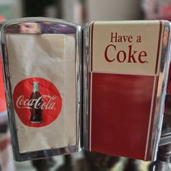 Vintage Coca Cola Knapkin Holders with Knapkins