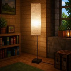 Minecraft Style Floor Lamp / Cozy Gaming Room Lamp