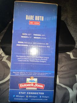 Dodgers Babe Ruth Bobblehead for Sale in Pomona, CA - OfferUp