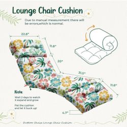 Outdoor Chaise Lounge Chair Cushion