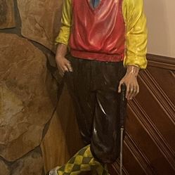 Large Antique Golf Statue, Golfer Statue
