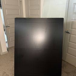 Ashley Furniture Black Wood Dining Table w/ Leaf, 4 Chairs & Custom Glass Top (OBO) 