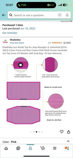 Jeep Shade Pink