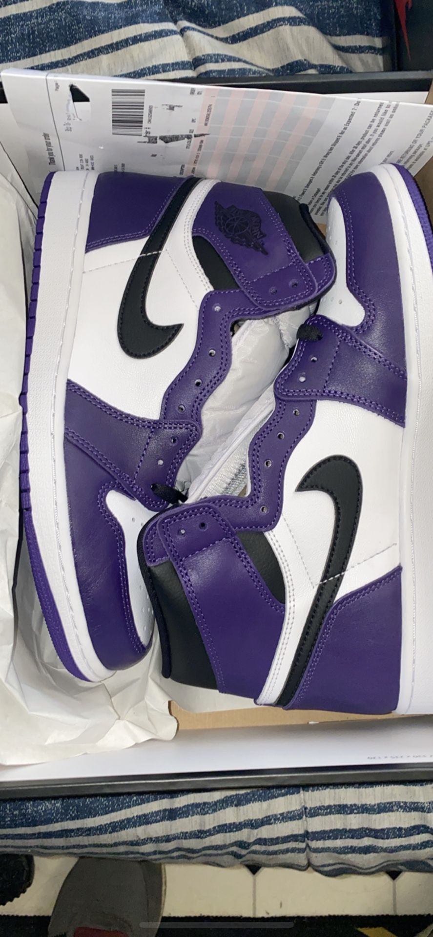 Jordan 1 court purple size 10 ds