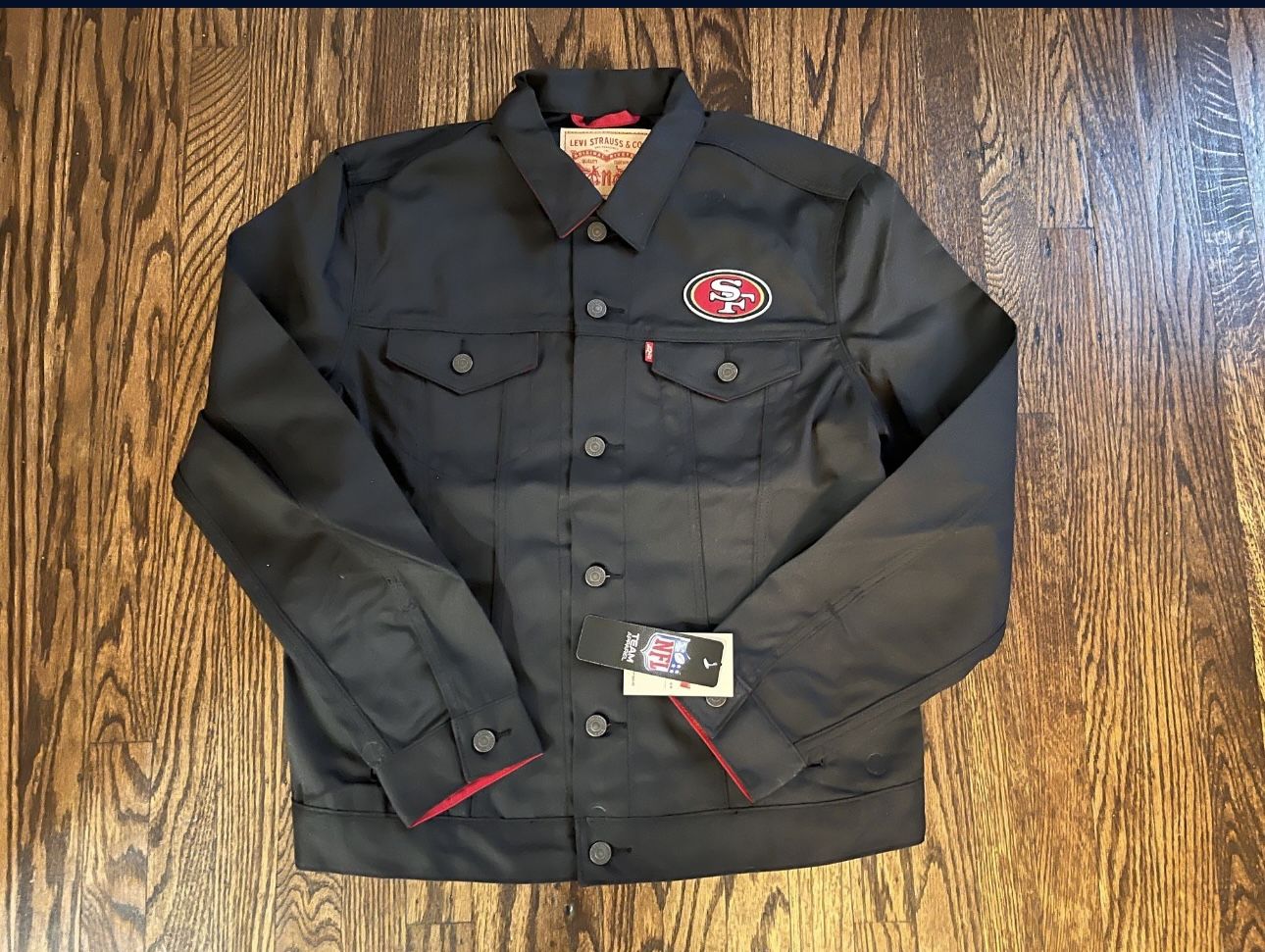 Brand New 49ers Denim Jacket Medium