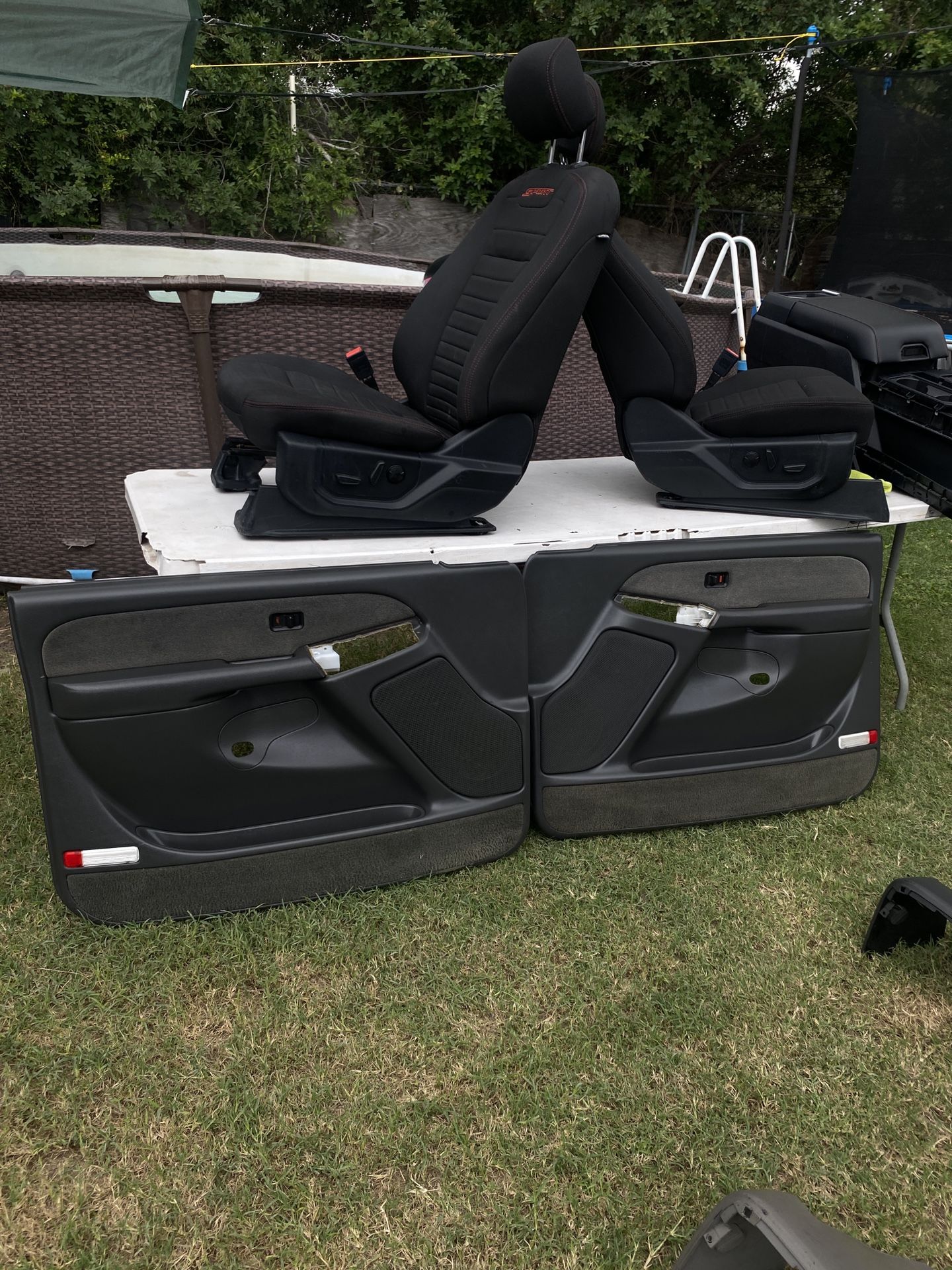 dark grey 03-07 OEM door panels chevy silverado