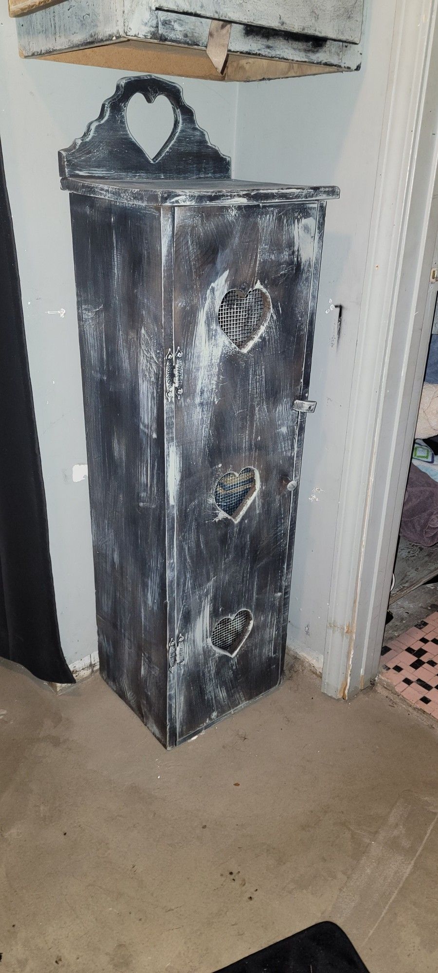 Country style Custom made corner cabinet-hand-painted
